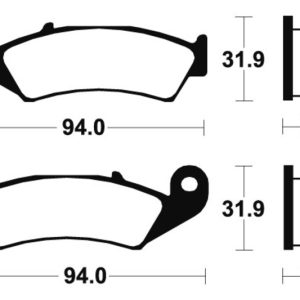Plaquettes de frein TECNIUM MX/Quad métal fritté – MO103