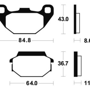 Plaquettes de frein TECNIUM MX/Quad métal fritté – MO249