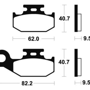 Plaquettes de frein TECNIUM MX/Quad métal fritté – MO267
