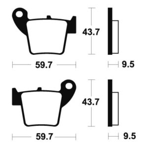Plaquettes de frein TECNIUM MX/Quad métal fritté – MO277