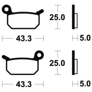 Plaquettes de frein TECNIUM MX/Quad métal fritté – MO294
