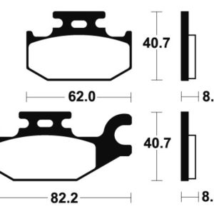 Plaquettes de frein TECNIUM MX/Quad métal fritté – MO335