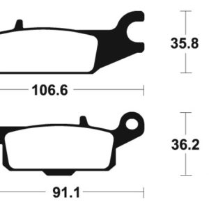 Plaquettes de frein TECNIUM MX/Quad métal fritté – MO352