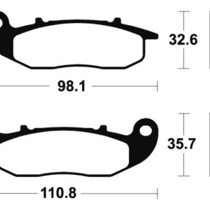 Plaquettes de frein TECNIUM MX/Quad métal fritté – MO359
