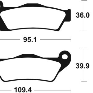 Plaquettes de frein TECNIUM MX/Quad métal fritté – MO410