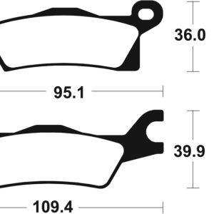 Plaquettes de frein TECNIUM MX/Quad métal fritté – MO411