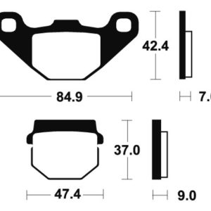 Plaquettes de frein TECNIUM MX/Quad métal fritté – MO44