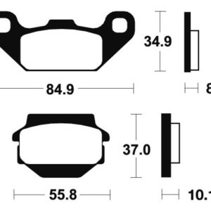 Plaquettes de frein TECNIUM MX/Quad métal fritté – MO91