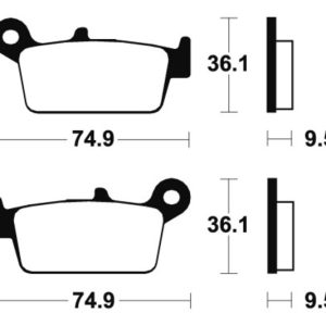 Plaquettes de frein TECNIUM Racing MX/Quad métal fritté – MOR104