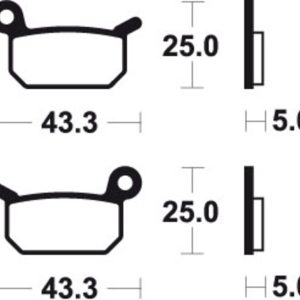 Plaquettes de frein TECNIUM Racing MX/Quad métal fritté – MOR294