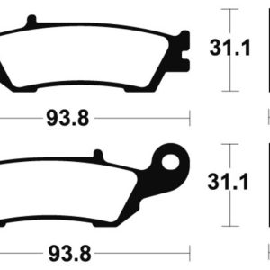 Plaquettes de frein TECNIUM Racing MX/Quad métal fritté – MOR340