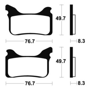 Plaquettes de frein TECNIUM Racing MX/Quad métal fritté – MOR342