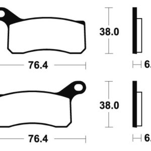 Plaquettes de frein TECNIUM Racing MX/Quad métal fritté – MOR366