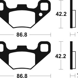 Plaquettes de frein TECNIUM Racing MX/Quad métal fritté – MOR405