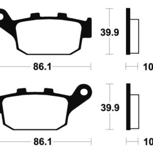 Plaquettes de frein TECNIUM Performance métal fritté – MR114