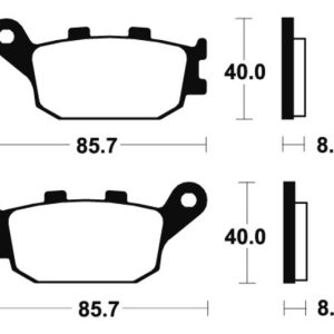 Plaquettes de frein TECNIUM Performance métal fritté – MR157