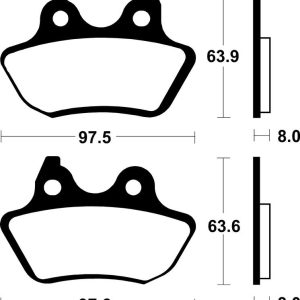 Plaquettes de frein TECNIUM Performance métal fritté – MR346