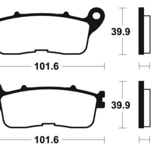Plaquettes de frein TECNIUM Performance métal fritté – MR392