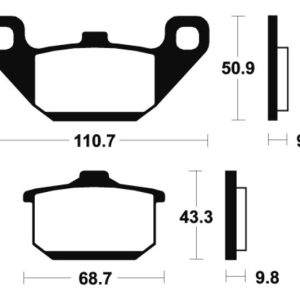 Plaquettes de frein TECNIUM Performance métal fritté – MR57