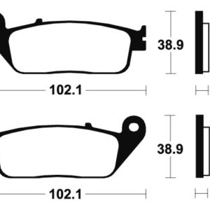 Plaquettes de frein TECNIUM Maxi Scooter métal fritté – MSS127