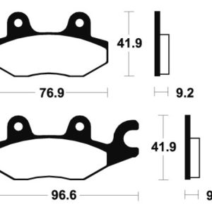 Plaquettes de frein TECNIUM Maxi Scooter métal fritté – MSS188