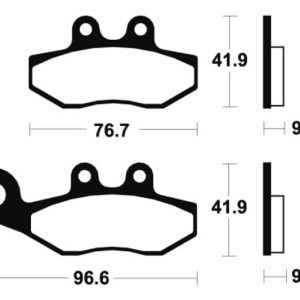 Plaquettes de frein TECNIUM Maxi Scooter métal fritté – MSS286