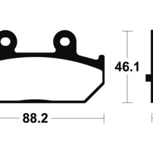 Plaquettes de frein TECNIUM Maxi Scooter métal fritté – MSS304