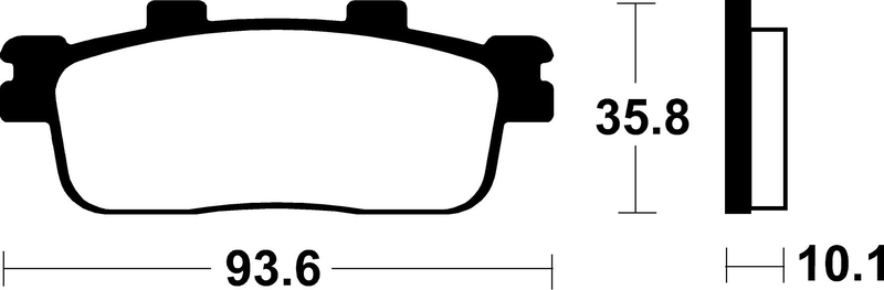 Plaquettes de frein TECNIUM Maxi Scooter métal fritté – MSS347