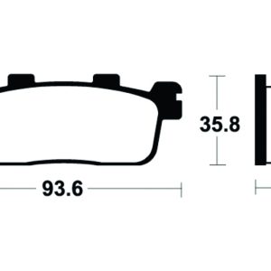 Plaquettes de frein TECNIUM Maxi Scooter métal fritté – MSS363