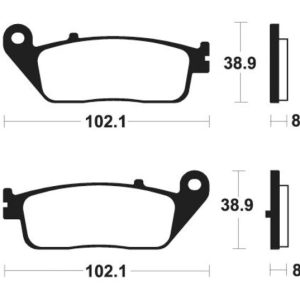 Plaquettes de frein TECNIUM Maxi Scooter métal fritté – MSS383