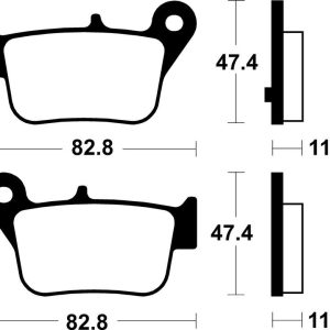 Plaquettes de frein TECNIUM Maxi Scooter métal fritté – MSS427