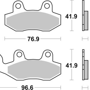 Plaquettes de frein BREMBO Scooter métal fritté – 07076XS