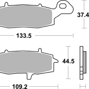 Plaquettes de frein BREMBO route métal fritté – 07KA19LA