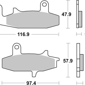 Plaquettes de frein BREMBO route métal fritté – 07SU15SA