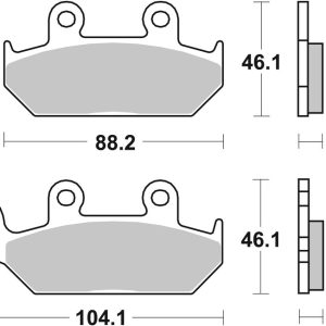 Plaquettes de frein BREMBO route métal fritté – 07YA25SA