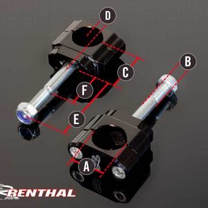 Pontets de guidon RENTHAL 36Tech Ø36mm Fatbar®36 Suzuki