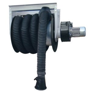 Extracteur de gaz d&rsquo;échappement FILCAR enrouleur mécanique – ventilateur intégré – 7m Ø100mm