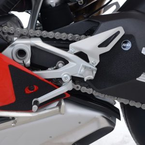 Adhésif anti-frottement R&G RACING platines repose-pieds/bras oscillant noir (3 pièces) Ducati 1100 Panigale V4