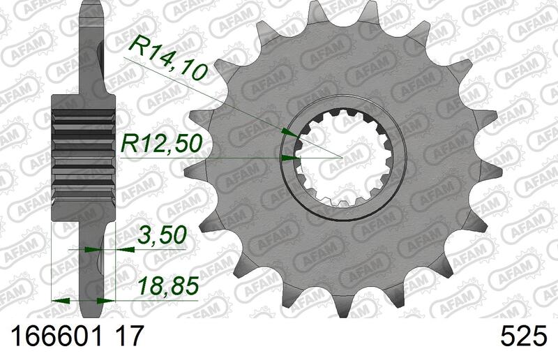 Pignon AFAM acier standard – 525