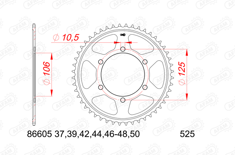Couronne AFAM acier standard – 525