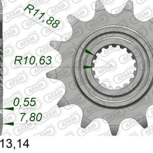 Pignon AFAM acier standard – 520