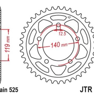 Couronne JT SPROCKETS Acier Standard – 525