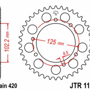 Couronne JT SPROCKETS Acier Standard – 420