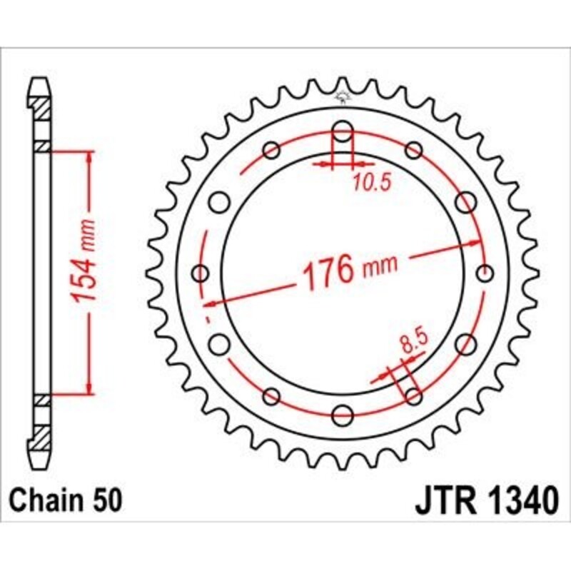 Couronne JT SPROCKETS acier standard – 530