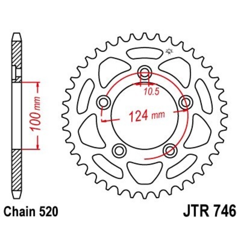 Couronne JT SPROCKETS Acier Standard – 520