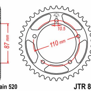 Couronne JT SPROCKETS Acier Standard – 520