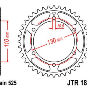 Couronne JT SPROCKETS acier standard – 525