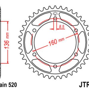 Couronne JT SPROCKETS Acier Standard – 520