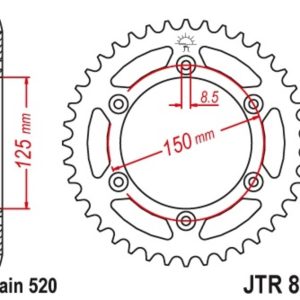 Couronne JT SPROCKETS Acier Standard – 520