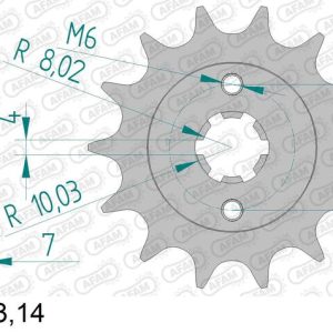 Pignon AFAM acier standard – 520